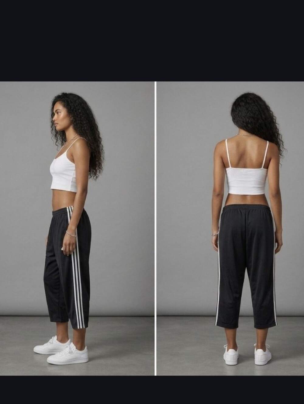 Vintage Y2K🖤🤍 "Adidas" Black & White Striped Capri Track Pants ✨️